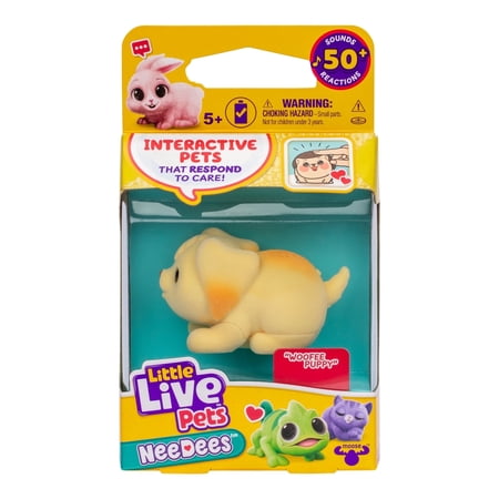 NeeDees By Little Live Pets, Electric Miniature Pet Toy, Woofee Puppy, Perfect For Ages 5 & Up, Contains Batteries
