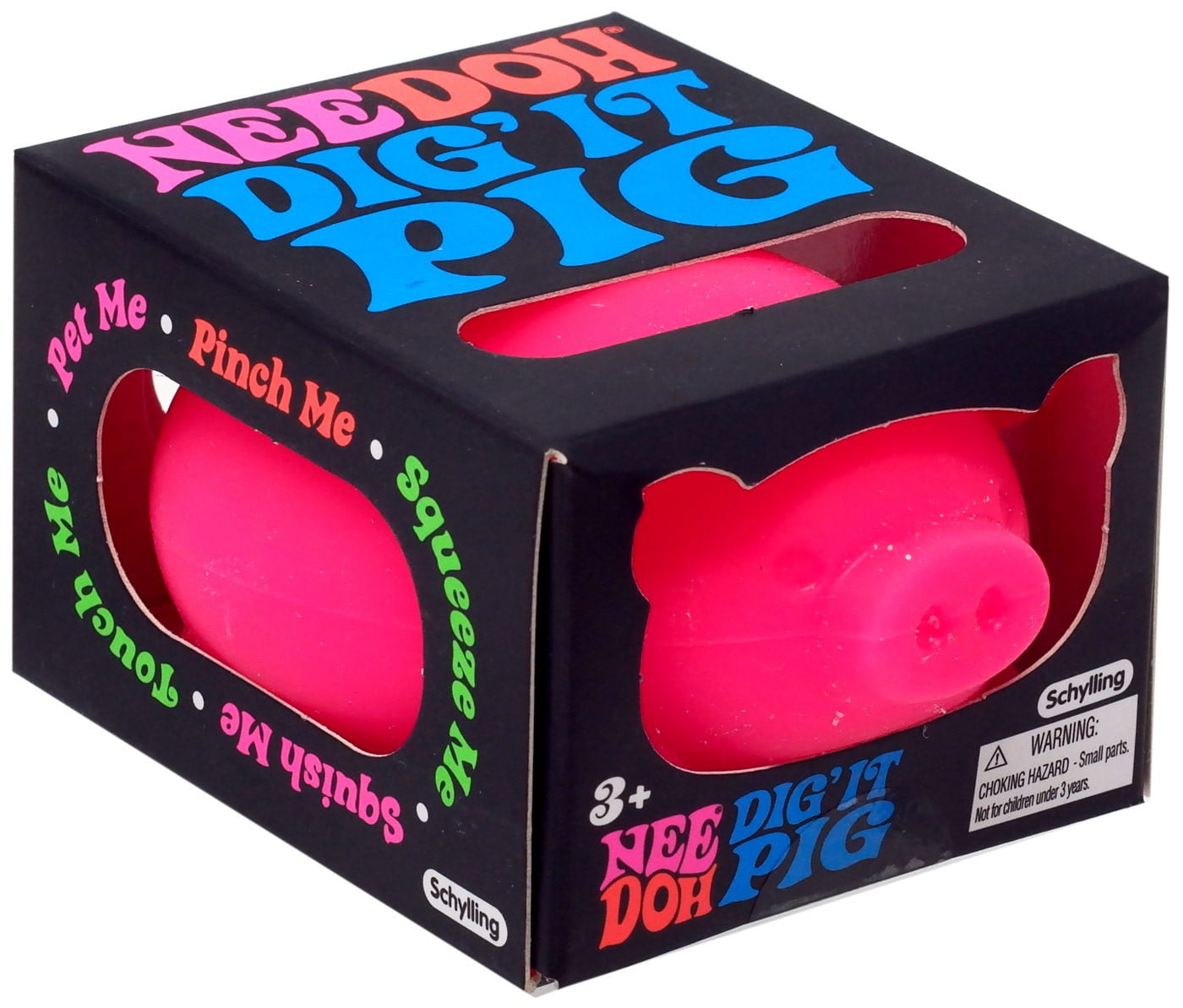 NeeDoh Dig' It Pig HOT PINK Small Stress Ball