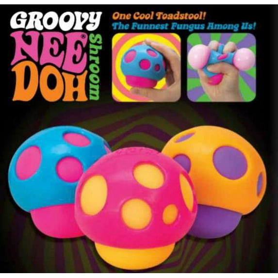 NeeDoh Groovy Shroom 1 RANDOM Color Stress Ball