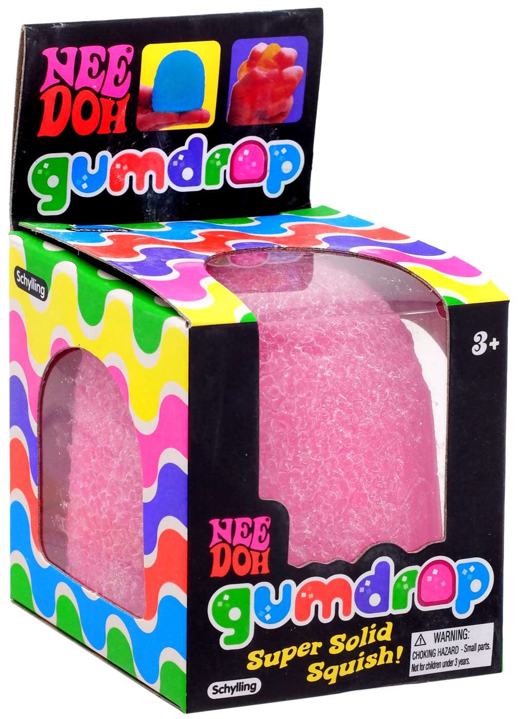 NeeDoh Gumdrop Pink Squishy Stress Ball Firm Doh Filled Squeeze Toy 
