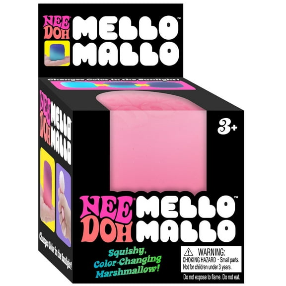 NeeDoh Mello Mallo PINK Stress Ball (Squishy Color Changing Marshmallow!)