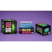 NeeDoh Nice Berg Fuzz Ball and Funky Pup Stress Ball Bundle w/ 3 Pieces bundle - ONE COLOR OF EACH AT RANDOM