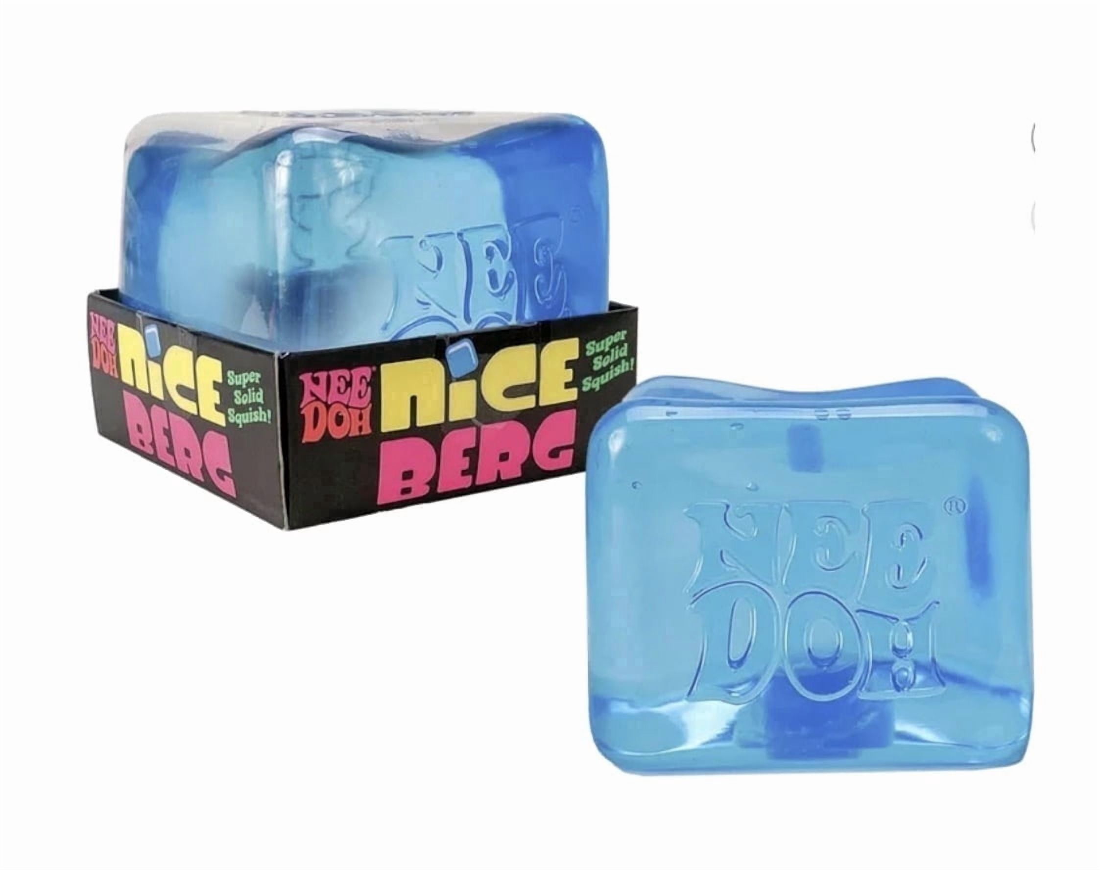 NeeDoh Nice Berg Giant Sensory Nice Cube Stress Ball, Blue (1