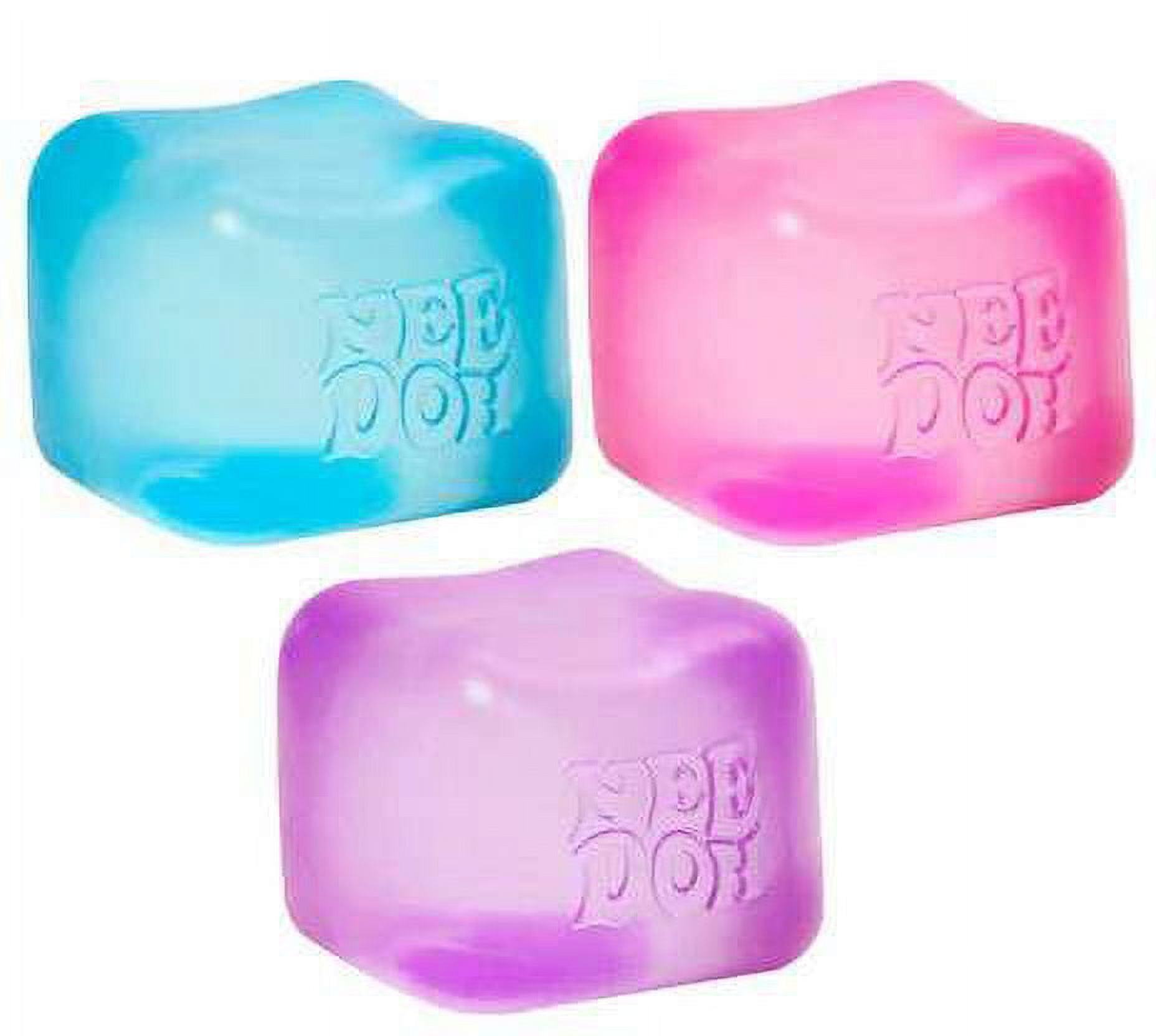 Schyllings Squishy NeeDoh Nice Cube Pack - Blue, Pink & Purple Stress