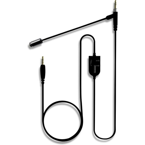 NeeGo 3.5mm Jack Microphone for Headphones Communication Boom Mic for Mac, PC, PS4, Xbox One, PS5