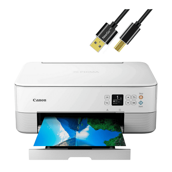 NeeGo Canon TS6420 All-In-One Wireless Printer, Inkjet Print, Copy, Scan, White