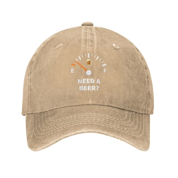 Need A Beer Baseball Cap Vintage Soft Washed Denim,Golf Dad Hat Adjustable Trucker Hats for Men Women Unisex Adult,Natural