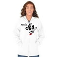 thumbnail image 1 of Need A Dog Pet Owner Canine Lover Womens Plus Size Graphic Zipper Hoodie Brisco Brands 2X, 1 of 5