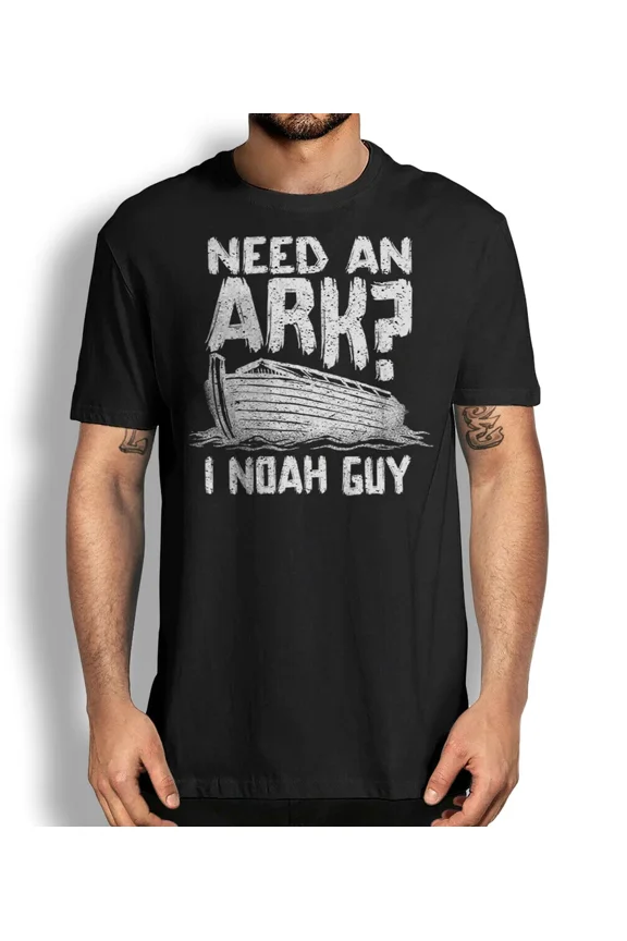 Need An Ark I Noah Christian Funny Faith Graphic Tee Religious Unisex T-Shirt, up to Size 5XL