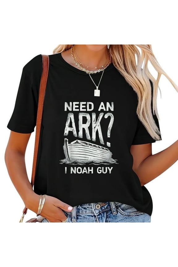 Need An Ark I Noah Guy Funny Christian Men Women Pun Humor T-Shirt Black