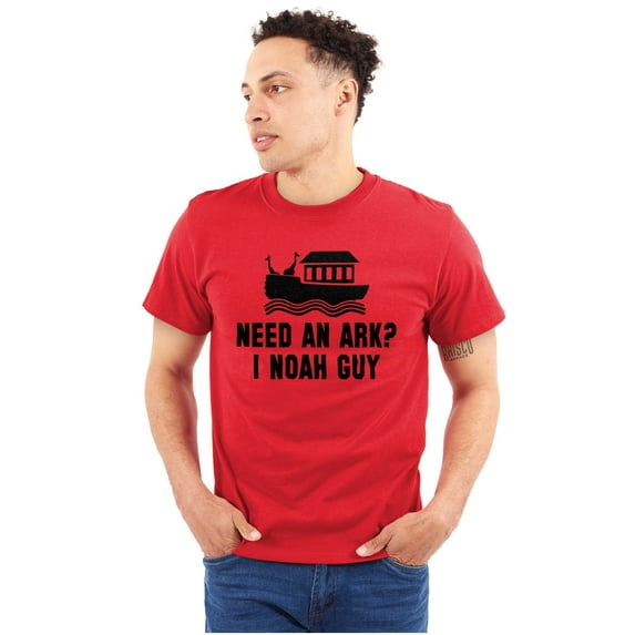 Need An Ark? Noah Guy | Bible Pun Men's Graphic T Shirt Tees Brisco Brands L