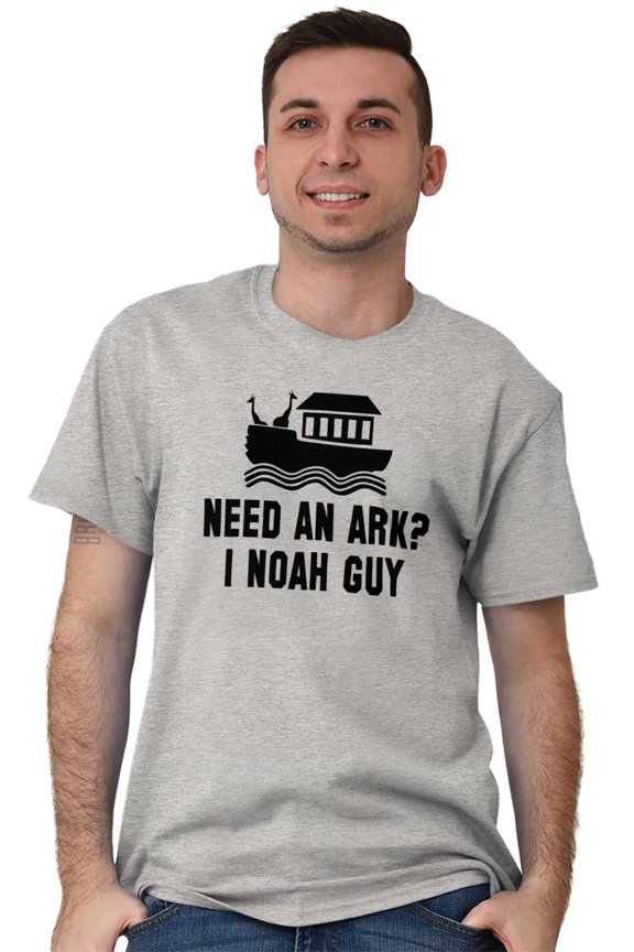 Need An Ark? Noah Guy | Bible Pun Men's Graphic T Shirt Tees Brisco Brands X