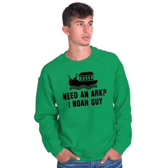 Need An Ark? Noah Guy | Bible Pun Unisex Plus Fleece Graphic Sweatshirt Brisco Brands 3X
