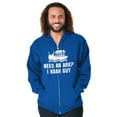 thumbnail image 1 of Need An Ark? Noah Guy | Bible Pun Zip Up Hoodie Men's Women's Brisco Brands M, 1 of 6