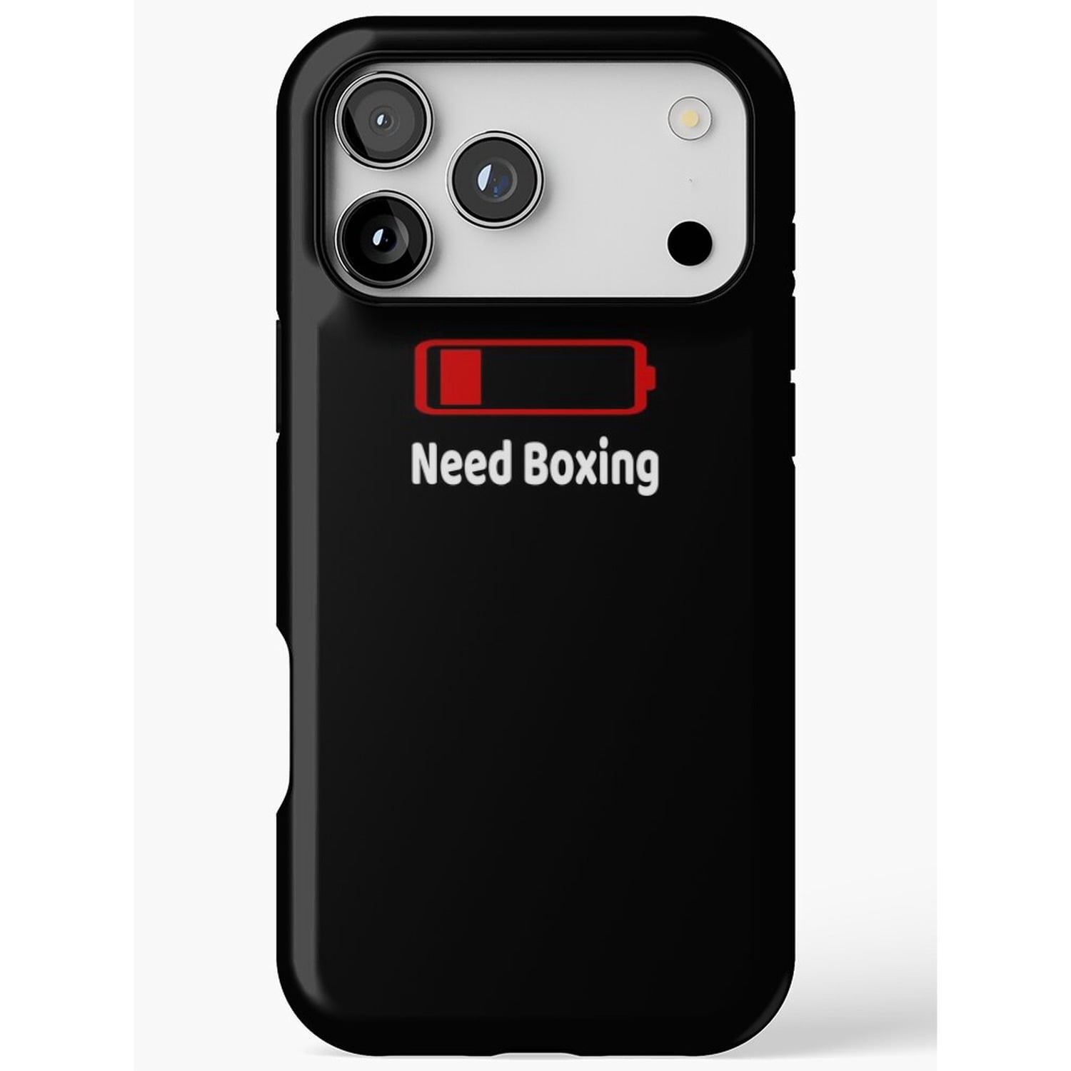 Need Boxing Low Battery Icon Black, Red and White Tough Case for Apple ...