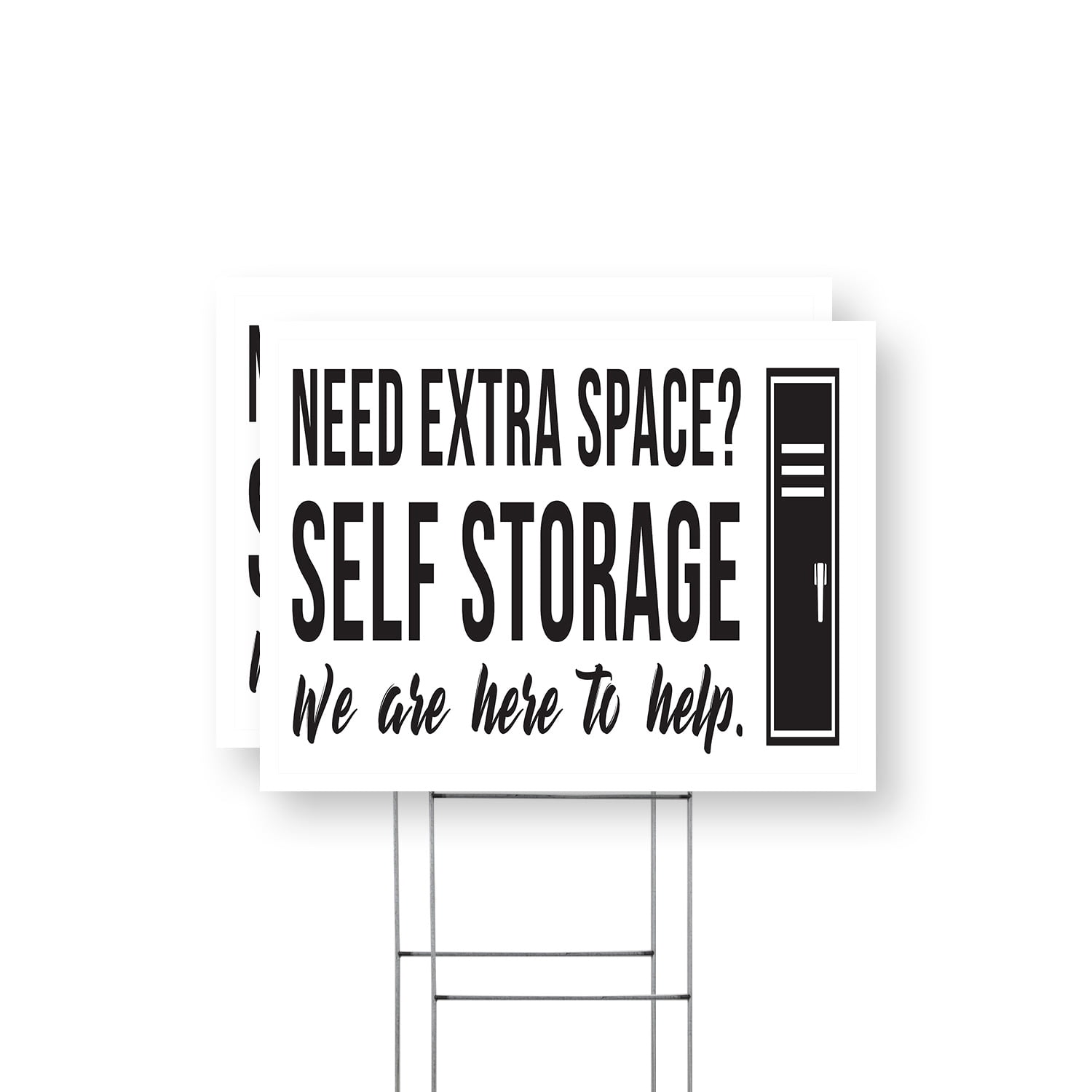 Need Extra Space Self Storage Yard Sign 2 Pack of 18 Inch x 24 Inch ...