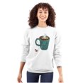 thumbnail image 1 of Need More Coffee Cute Funny Caturday Women Crewneck Sweatshirt Brisco Brands X, 1 of 6