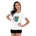 thumbnail image 1 of Need More Coffee Cute Funny Caturday Womens Slim Fit Graphic Tee Brisco Brands X, 1 of 5