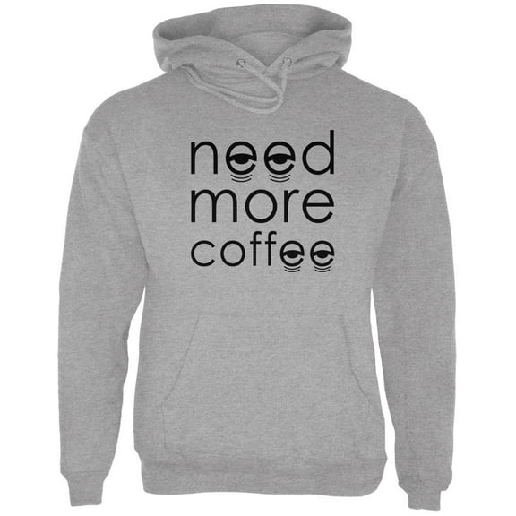 Need More Coffee Mens Hoodie Storm Grey SM