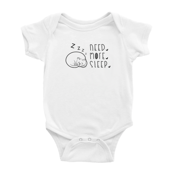 Need More Sleep Cute Baby Clothing Bodysuits Boy Girl Unisex
