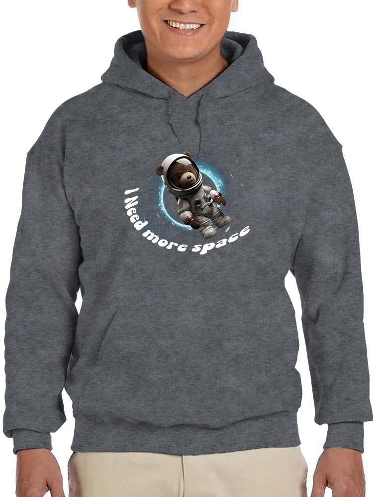 Need More Space Astronaut Bear Hoodie Mens -Smartprints Designs, Male ...