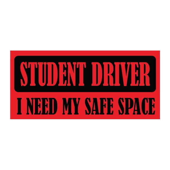 Need My Space Student Driver Bumper Magnet by DCM Solutions (Red, 9.25" W x 4.25" H)