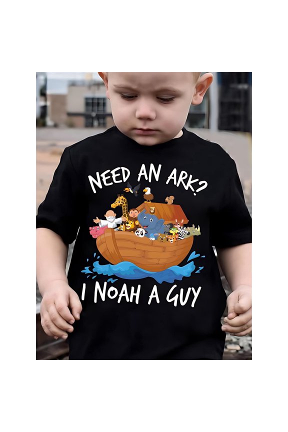 Need an Ark I Noah a Guy Funny Animal Graphic Cotton T-Shirt