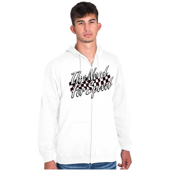 Need for Speed Car Racing Fanatic Unisex Fleece Graphic Zip Up Hoodie Brisco Brands 2X