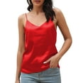 thumbnail image 1 of NeedBo Womens Silk Satin Tank Tops V Neck Camisole Sleeveless Blouses Basic Tank Shirt XS-3XL, 1 of 6