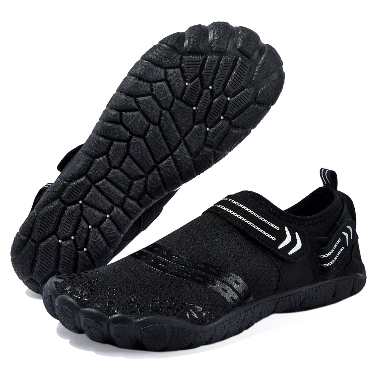 Needbo Men's Water Sneakers Beach Shoes Barefoot Surfing Shoes Black ...