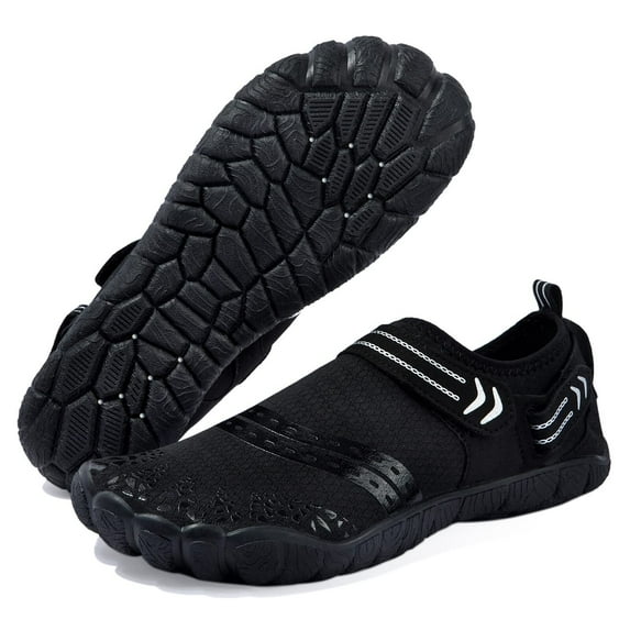Needbo Men's Water Sneakers Beach Shoes Barefoot Surfing Shoes Black Size 13