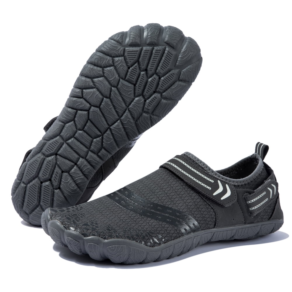 Men's Water Sneakers Beach Shoes Barefoot Surfing Shoes Dark Grey Size 8.5