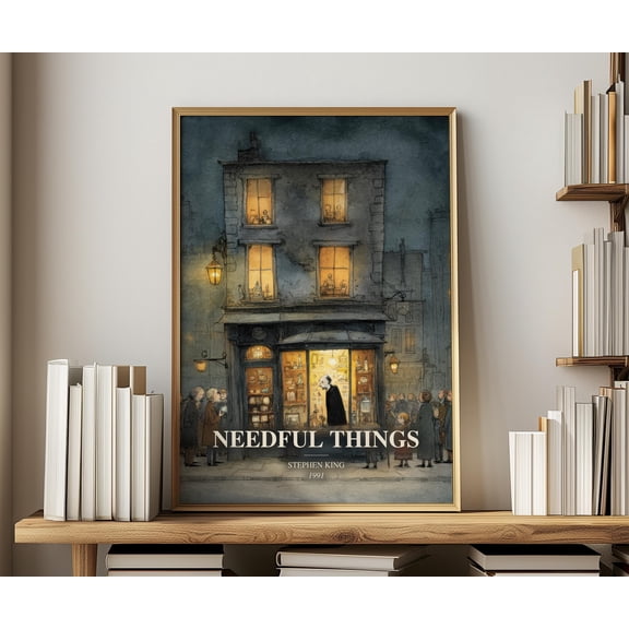Needful Things By Stephen King Book Watercolour Horror Literary Art Poster , Poster Print Only