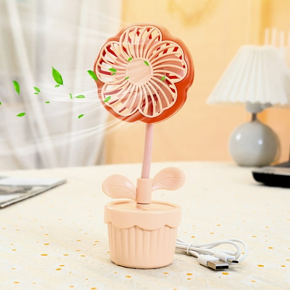 Needhep 2 In 1 Mini Hand Fan,Fans for Home Bedroom, Large Fans For Home, , Fans That Blow Cold Air for Bedroom, Small Wall Mounted Fan (Pink)
