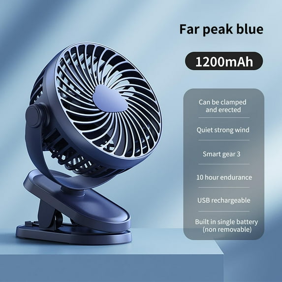 Needhep 6.6'' 3-Speed Foldable Oscillating Clip-On Tabletop Fan