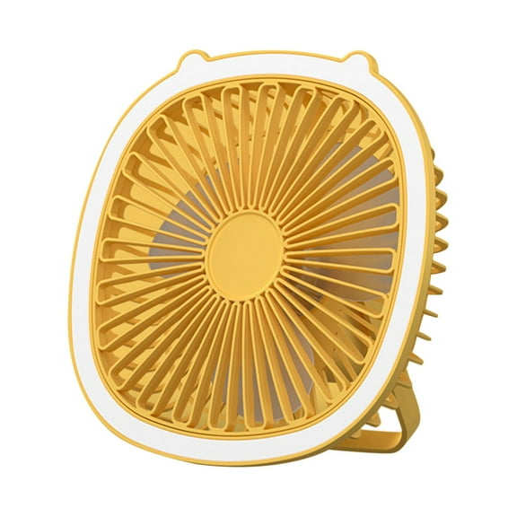 Needhep 7.8” 3-Speed Foldable Handheld Fan for Travel, Battery-Powered, Yellow