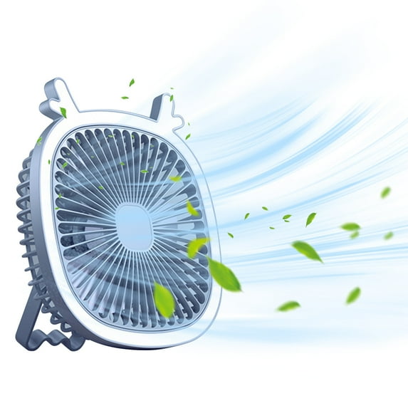 Needhep 90° Oscillating Fans,Usb Fans for Desk, Desk Top Fans Small Quiet Electric, Fans Portable, Stroller Fan (Blue)