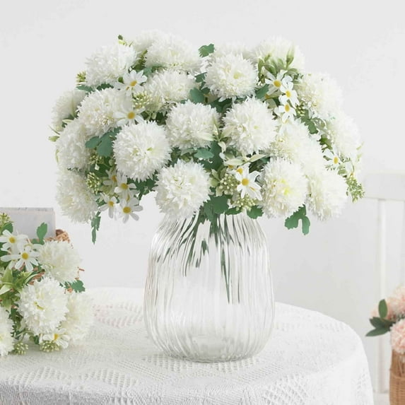 Needhep Artificial Silk Flowers Realistic Roses BouquetWild flowers Artificial Flowers, Artificial Flower Accessories, Faux Flowers Table Decorations for Party, Father's Day Gifts ()