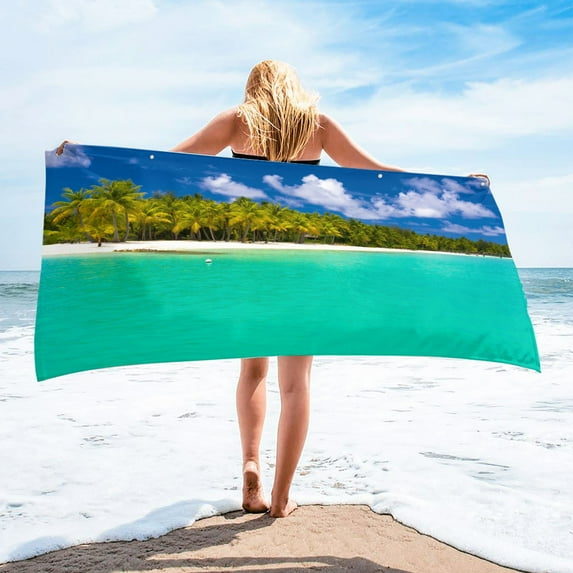 Needhep Beach Towel Christmas Towe, Custom Beach Towel, Beach Towel for Teens, Beach Towels for Women, Beach Supplies (D)