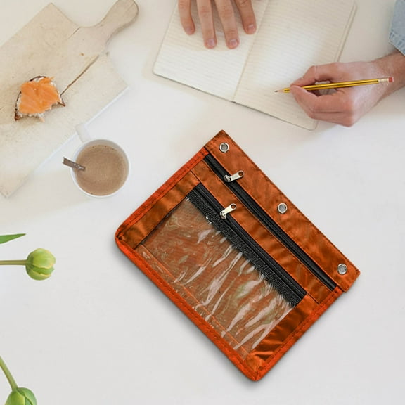 Needhep Big Pencil Bag Pouch Box Organizer Pen Case 2024 NEW pencil case bulk, Canvas Pencil Case, Telescopic Pencil Case, Durable Cloth Pencil Case With Clear Window (A)