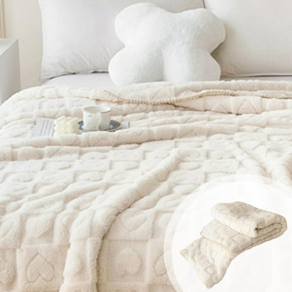 Needhep Blanket For Bed Couch Sofa Soft Blankets And Throws,Thin Blankets For Summer,Queen Size Cooling Blanket, Warm Woven Blanket For Men (White)