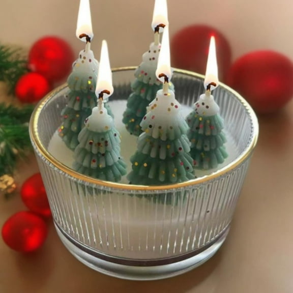 Needhep Candle Christmas, Christmas Tree Cedar Forest Candles, Christmas Tree Shaped Candles Xmas Wax Scented Candles, Christmas Tree Candles Gifts For Christmas Decor Home Decor Xmas Gifts