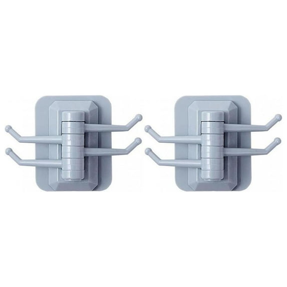 Needhep Clear Hooks And Command Strips Adhesive Hooks For Hanging Heavy Duty Wall Hooks Multiple Uses Foldable Banana Hook Heavy Duty Sticky Holder Hooks, For Towels, Hats, Coats (Sky Blue)