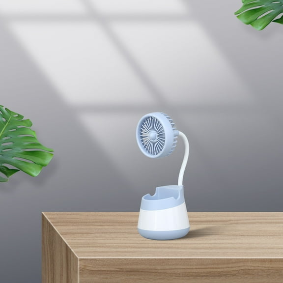Needhep Cooling Bladeless Tower Fans,Desk Fan Oscillating, Office Desk Fans Small Quiet, Wall Mounted Fan Indoor, Fans for Bedroom Cold Air (Light Blue)