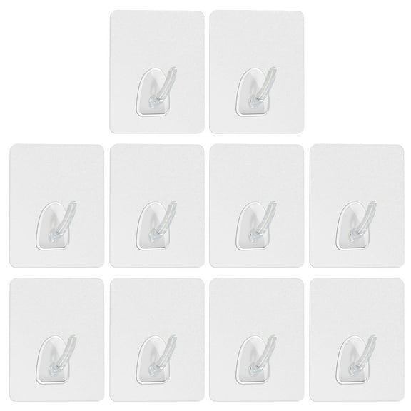 Needhep Damage Free Hanging Wall Hooks Wall Hangers Without Nails Self-Adhesive Traceless, Slatwall Hooks Heavy Duty Wood Wall Hooks With Storage, Clearance (White)