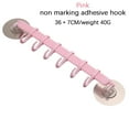 thumbnail image 1 of Needhep Door Hanger Hook Hanging Bath Towels Door Hook Stainless Holder For Hanging Towel Removable Small Suction Cups For Kitchen Black Coat Hooks Wall Mounted With Screws, For Hanging Hat (Pink), 1 of 3
