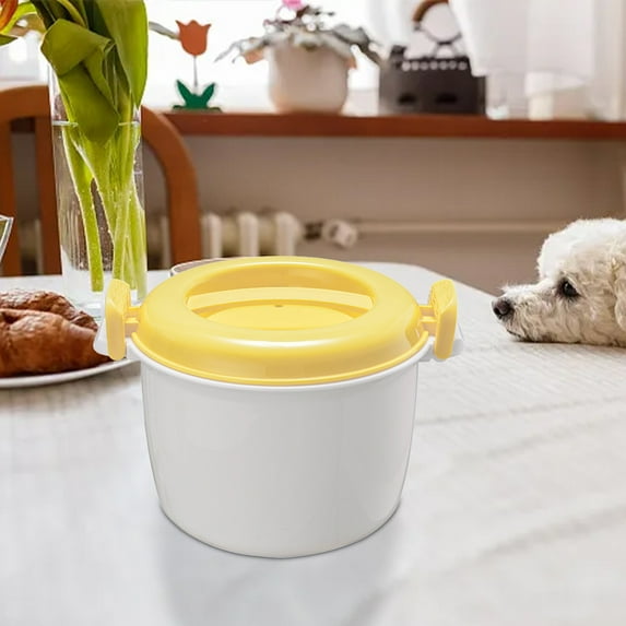 Needhep Heated Lunch Box for Adults Car/Home, Thermal Lunch Box, Lunch Bag Containers, Compartment Bento Lunch Boxes, Bento Stackable Lunch Container (Yellow)