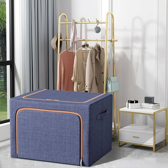 Needhep Independence Day Stackable Storage Bin Independence Day Small Plastic Container, Plastic Cube Storage Bins, Tall Plastic Storage Bins, With Flip-Top Lid & Handles ()