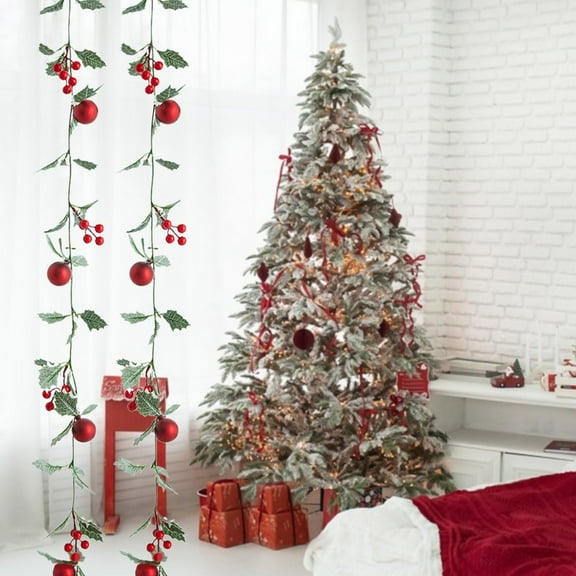 Needhep LED Christmas Tree Lights, 78.74in Led Pinecone Light String Wall Mounted String Lights for Christmas Tree Decoration Arrangement Colorful Lights (Red)