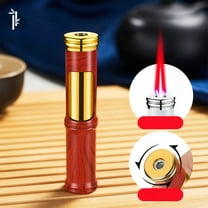 Needhep Large Butane Torch Lighter, Bright Fire Lighter with Safety Lock and Adjustable Red/Blue Flame, Windproof Jet Flame Lighters for Camping Outdoor Men And Women Gifts (Red)